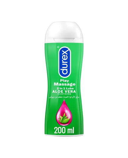 Durex play original massage 2in1 lube soothing aloe vera - 200ml gel