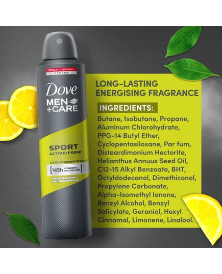 Dove men+care sport active+ fresh anti-perspirant deodorant aerosol, 250ml