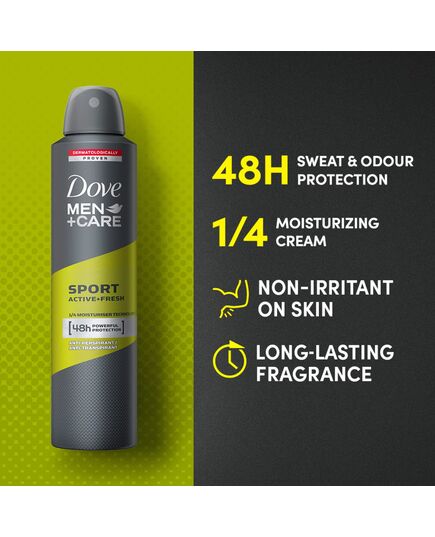 Dove men+care sport active+ fresh anti-perspirant deodorant aerosol, 250ml