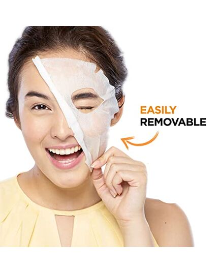 Garnier Skinactive Fast Bright Instant Brightening Tissue Mask With Vitamin C And Milky Essence, 28 Gm