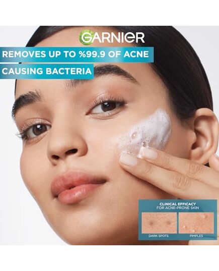 Garnier Skinactive Fast Clear 3-in-1 Face Wash, For Acne Prone Skin, with Salicylic Acid and Vitamin C, 50ml