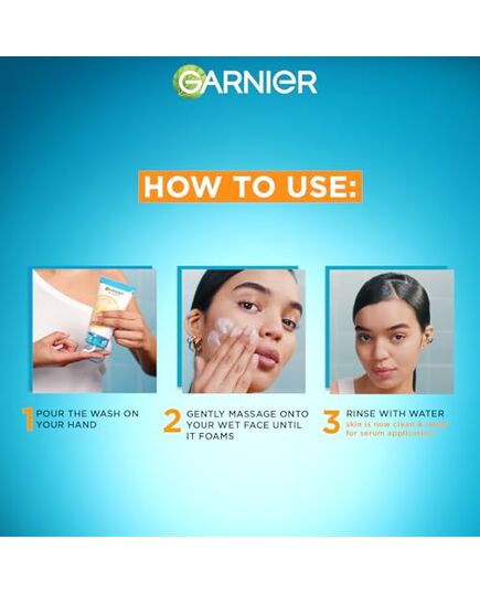 Garnier Skinactive Fast Clear 3-in-1 Face Wash, For Acne Prone Skin, with Salicylic Acid and Vitamin C, 50ml