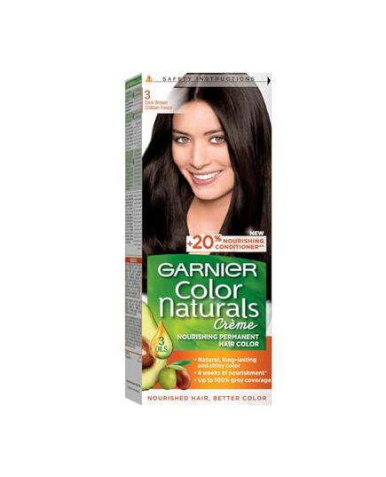 Garnier Color Naturals Permanent Crème Hair Color - 3 Dark Brown