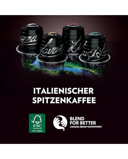 Espresso Lavazza, Maestro Lungo, 10 Aluminium Capsules Compatible with N Original Machines, Fruit & Flowers Notes, 100% Arabica, Intensity 5/13