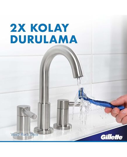 Gillette Blue 3 Disposable Razors with Comfort Gel for Men - 8 Pieces