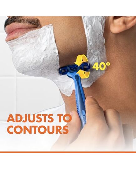 Gillette Blue 3 Comfort Disposable Razor for Men 9 + 3 Free – Pack of 12