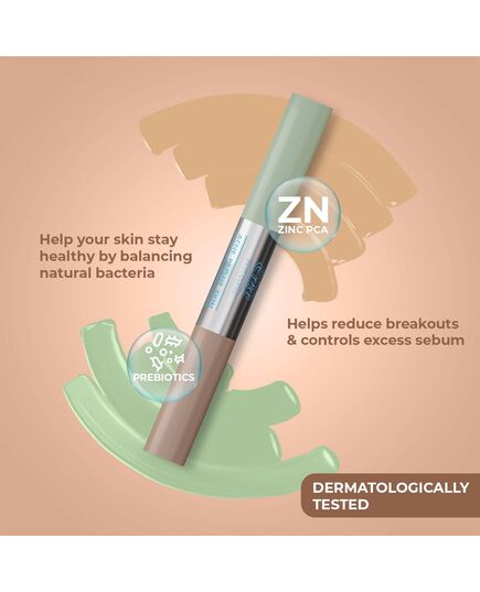 Eva Skin Clinic Acne-Prone Corrector + Concealer for Blemishes, Natural Coverage, Hides Acne & Redness, Reduces Acne Scars, Evens Skin Tone, Acne-Safe, Suitable for Oily Skin, 2 × 6 ML