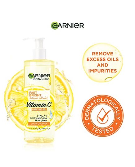 Garnier Fast Bright Vitamin C Purifying Gel Wash – 400ml Skin Care