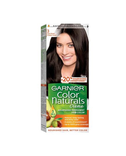 Garnier Color Naturals Permanent Crème Hair Color - 3 Dark Brown