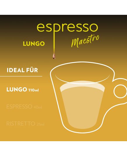 Espresso Lavazza, Maestro Lungo, 10 Aluminium Capsules Compatible with N Original Machines, Fruit & Flowers Notes, 100% Arabica, Intensity 5/13