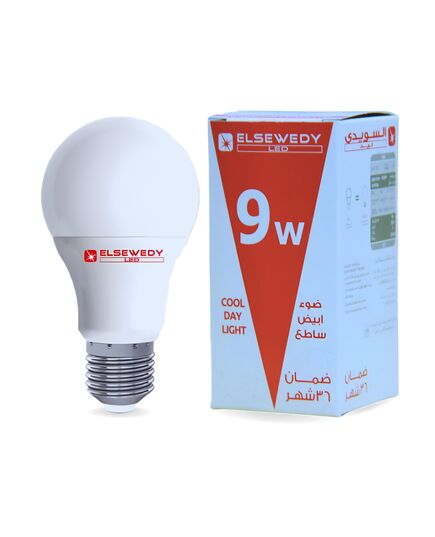 ELSEWEDY LED Bulb E27, 5 Watt, 6500 Kelvin, 425 Lumen (Warm, 9 Watt)