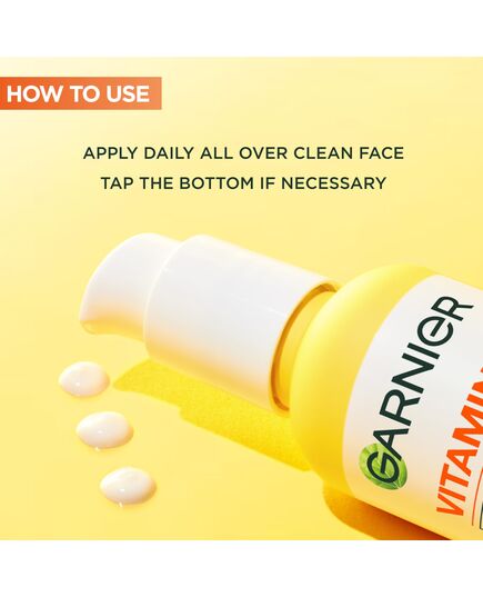 Garnier Vitamin C Serum Cream, 2in1 Formula With 20% Vitamin C serum & SPF 25 Moisturiser, Hydrate & Reveal Bright Glowing Skin, Organic & Vegan Formula, 50ml