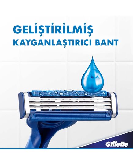 Gillette Blue 3 Disposable Razors with Comfort Gel for Men - 8 Pieces