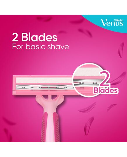 Gillette Blue 2 Plus Razor Blades For Women- 5 Blades, Pink