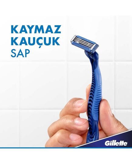 Gillette Blue 3 Disposable Razors with Comfort Gel for Men - 8 Pieces