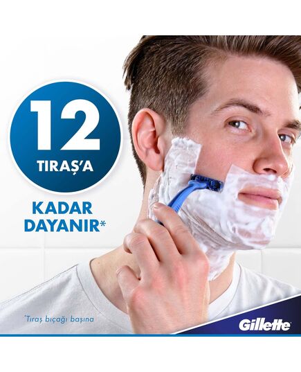 Gillette Blue 3 Disposable Razors with Comfort Gel for Men - 8 Pieces