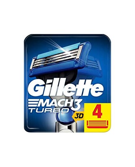 Gillette Mach3 Turbo Razor Blade Refills – Packaging May Vary – Pack of 4