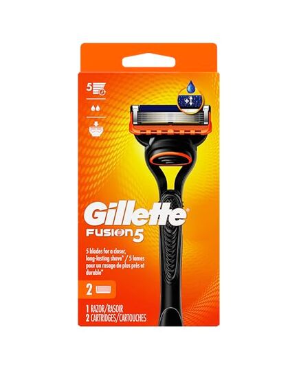 Gillette Fusion5 Men's Razor Handle + 2 Blade Refills