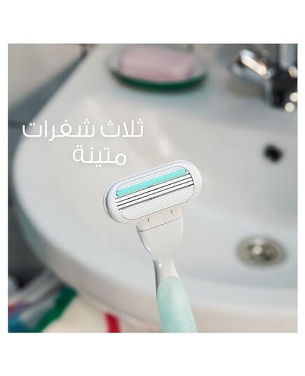 Gillette Venus Smooth Sensitive Shaving Razor - One Handle + 2 Blade Refills - Green