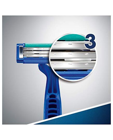 Gillette Blue3 Simple Disposable Razor for Men, Up To 20 Clean Shaves Per Pack - 4 Pieces