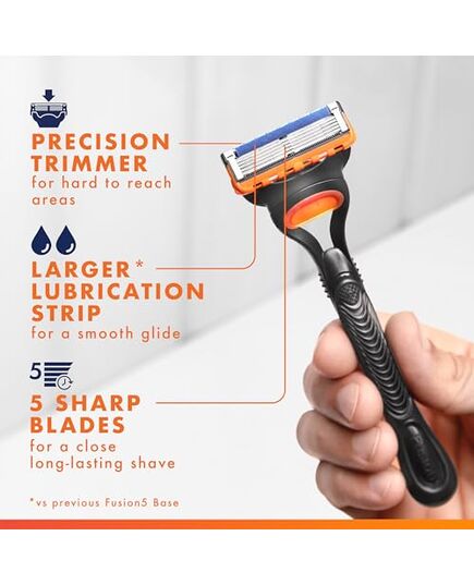 Gillette Fusion5 Men's Razor Handle + 2 Blade Refills