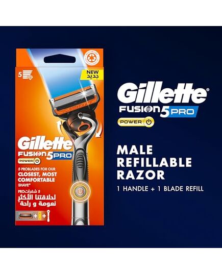 Gillette Fusion5 Power Men's Razor with FlexBall Handle Technology for Gillette's Best Shave – Packaging May Vary