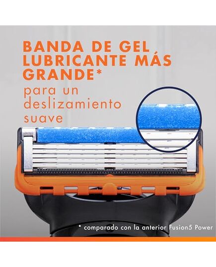 Gillette Fusion5 Power Razor Replacement Blades Designed with Anti-Friction Blades for up to 20 Shaves per Refill, 4 Refills