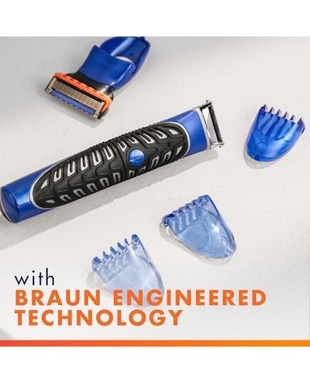 Gillette Styler, 1 Beard Trimmer for Men with 1 ProGlide Razor Blade Refill, 1 Battery, 3 Comb Attachments, Waterproof