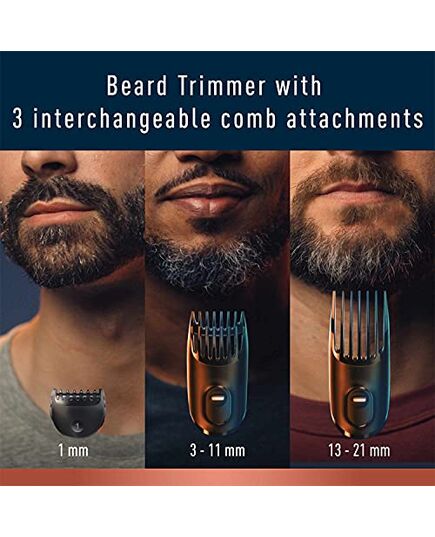 Gillette King C. Men's Beard Trimmer Durable and Sharp Blades Trimmer + 3 Comb Attachments