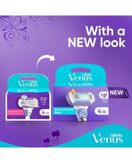 Gillette Venus Deluxe Smooth Swirl Blades x4