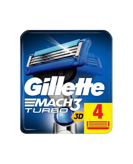 Gillette Mach3 Turbo Razor Blade Refills – Packaging May Vary – Pack of 4