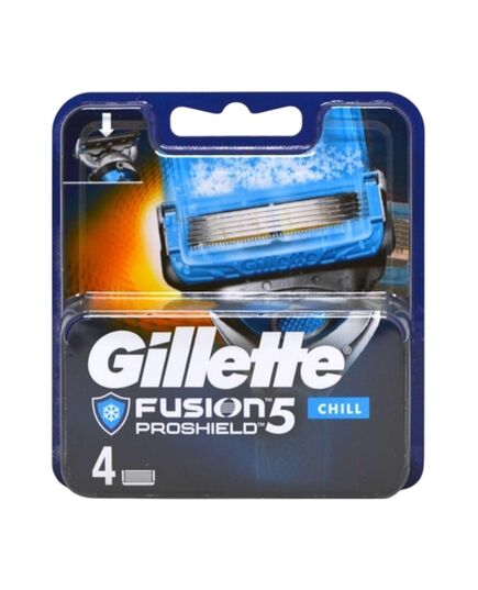 Gillette Fusion5 ProShield Chill Men's Razor Blade Refills – Pack of 4 (pack may vary)