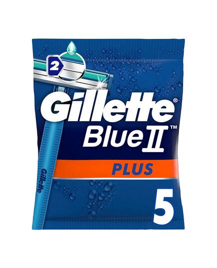 Gillette Blue II Plus Disposable Razors - Pack of 5