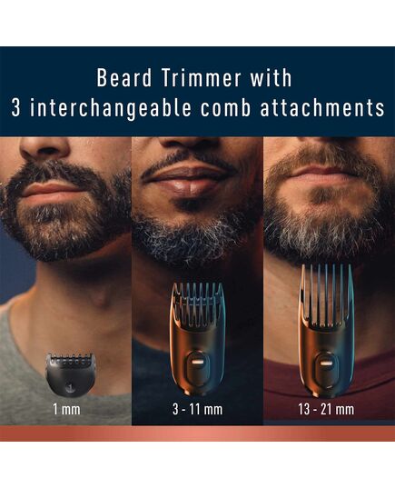 Gillette King C. Men's Beard Trimmer Durable and Sharp Blades Trimmer + 3 Comb Attachments