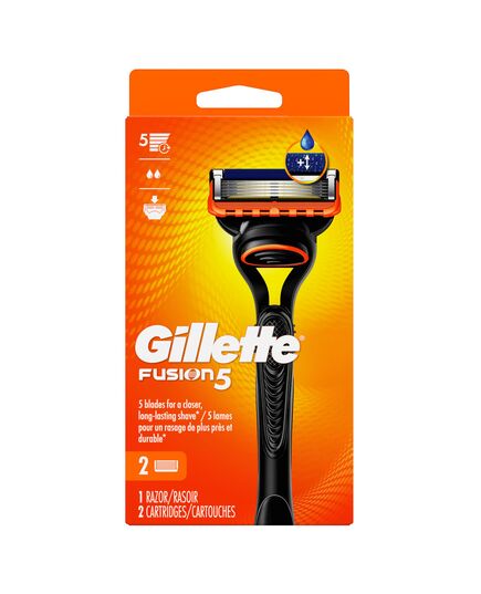Gillette Fusion5 Men's Razor Handle + 2 Blade Refills
