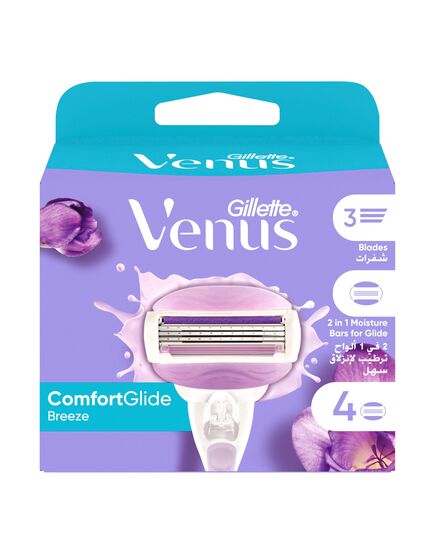 Gillette Venus ComfortGlide Breeze Blades Refills 3 Bladed, 4 Count