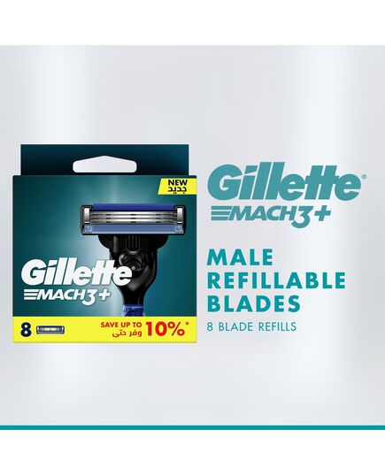 Gillette Mach3 Razor Blade Refill Cartridges for Mach 3, 8 Pieces – Packaging May Vary