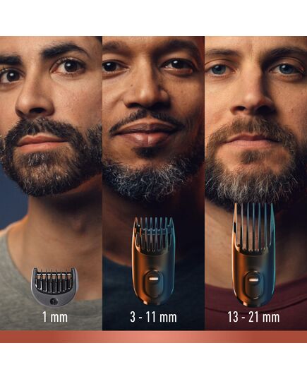 Gillette King C. Men's Beard Trimmer Durable and Sharp Blades Trimmer + 3 Comb Attachments