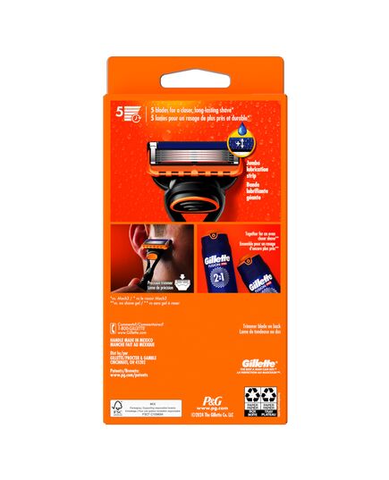 Gillette Fusion5 Men's Razor Handle + 2 Blade Refills