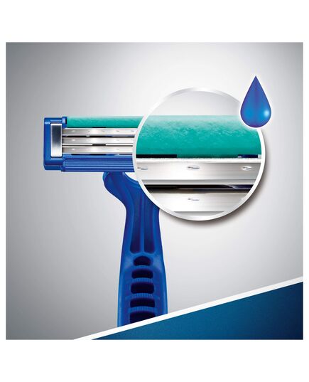 Gillette Blue3 Simple Disposable Razor for Men, Up To 20 Clean Shaves Per Pack - 4 Pieces
