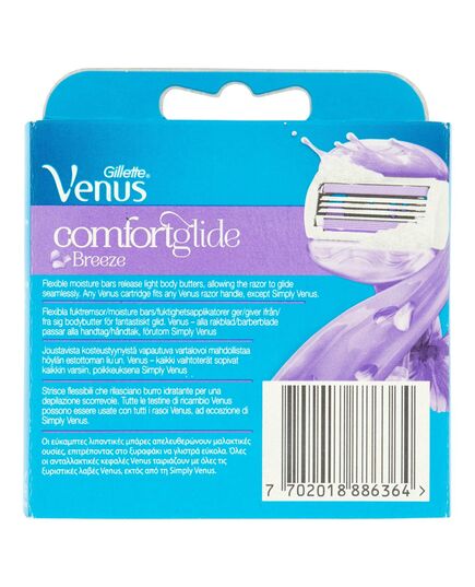 Gillette Venus Comfortglide Breeze Women's Razor Blade Refills – Packaging May Vary – 4 Count