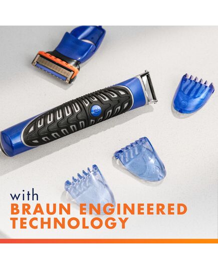 Gillette Styler, 1 Beard Trimmer for Men with 1 ProGlide Razor Blade Refill, 1 Battery, 3 Comb Attachments, Waterproof