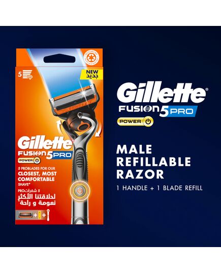 Gillette Fusion5 Power Men's Razor with FlexBall Handle Technology for Gillette's Best Shave – Packaging May Vary