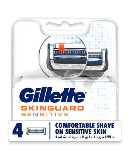 Gillette SkinGuard Sensitive Razor Refill Blades, Packaging May Vary – Pack of 4