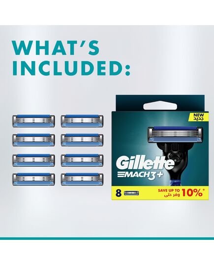 Gillette Mach3 Razor Blade Refill Cartridges for Mach 3, 8 Pieces – Packaging May Vary