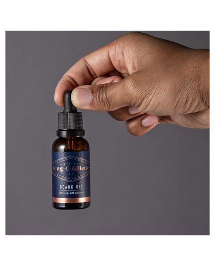 King C. Gillette Men’s Beard Oil with Plant Based Argan, Joijoba Avocado, Macadamia Seed and Almond Oils, 30 ml