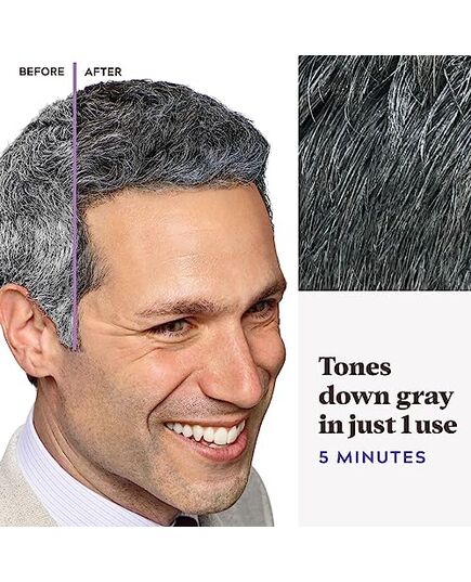 Just For Men Touch of Gray, Gray Hair Coloring for Men with Comb Applicator, Great for a Salt and Pepper Look - Black, T-55 (Packaging May Vary)