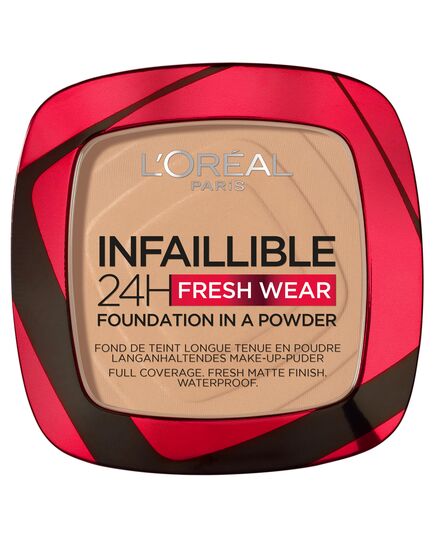 L'Oréal Paris Infaillible 24H Fresh Wear Foundation In A Powder - Waterproof, Full Matte Coverage Transferproof Makeup - 140 Golden Beige