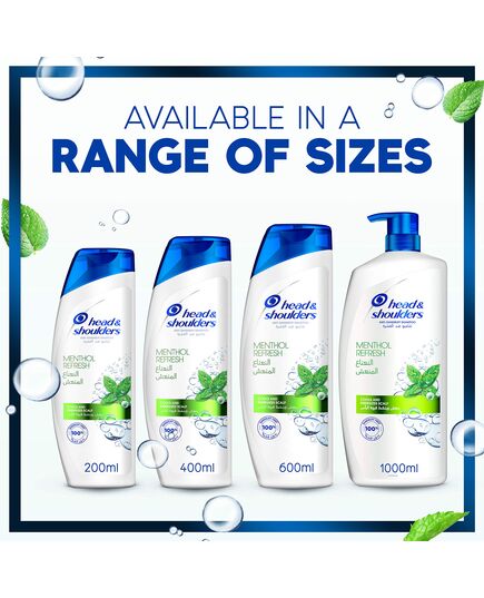 Head & Shoulders Menthol Refresh Shampoo, 600 ml