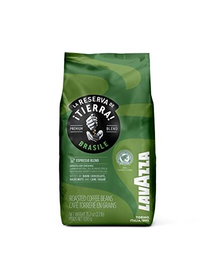 Lavazza Coffee Beans Blend,Tierra Brazil Arabica and Robusta blend, 1 Kg Pack